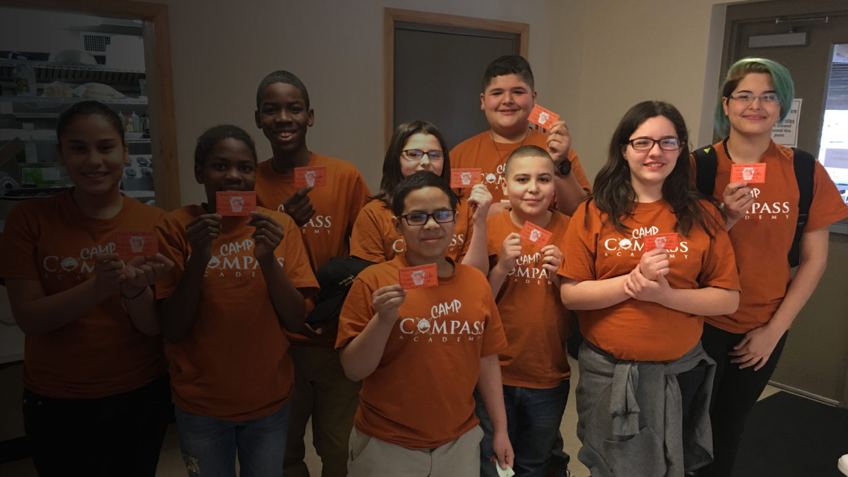 camp compass kids in class